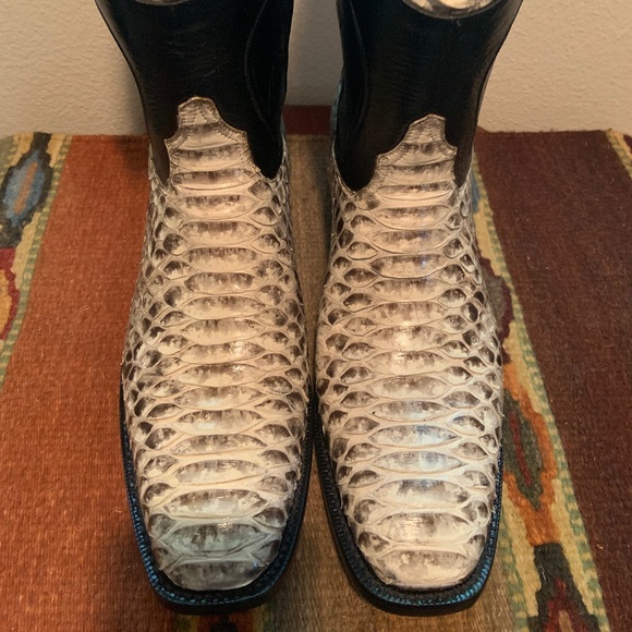 Men's Black Jack Python Cowboy Boots Size 11 D - Picture 5 of 9